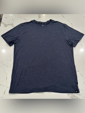 Gaiam Blue Workout T-Shirt Mens XL Yoga Gym Athletic Soft Stretch Short Sleeve